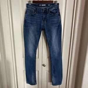 BKE Alec Jeans Men’s 28x30 Blue Straight Leg Stretch Denim Embroidered